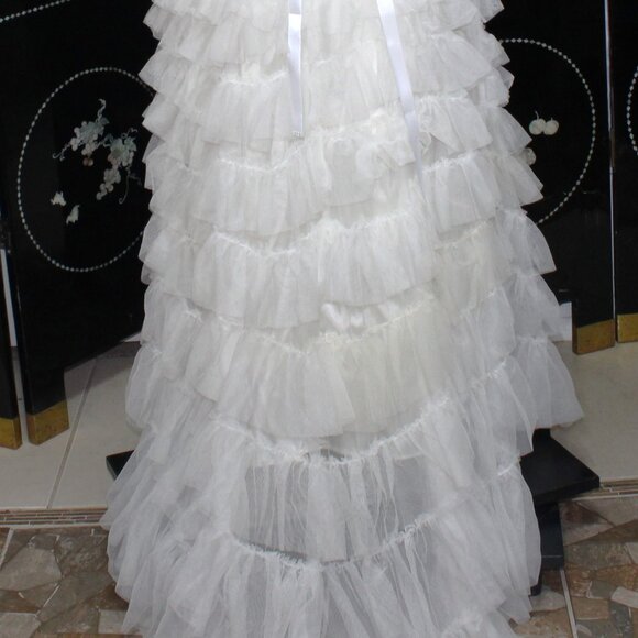 IVORY VINTAGE WEDDIND DRESS 18 - Picture 6 of 6